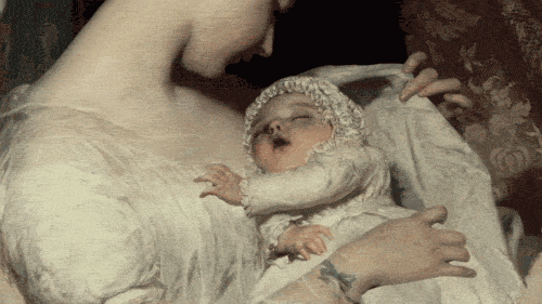 James Sant Frau und Tochter OLD PAINTINGS ANIMATED TO LIFE   Beauty by Rino Stefano Tagliafierro