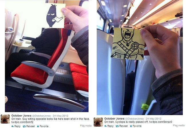 443 Artist Turns Train Passengers Into Funny Characters With His Doodles
