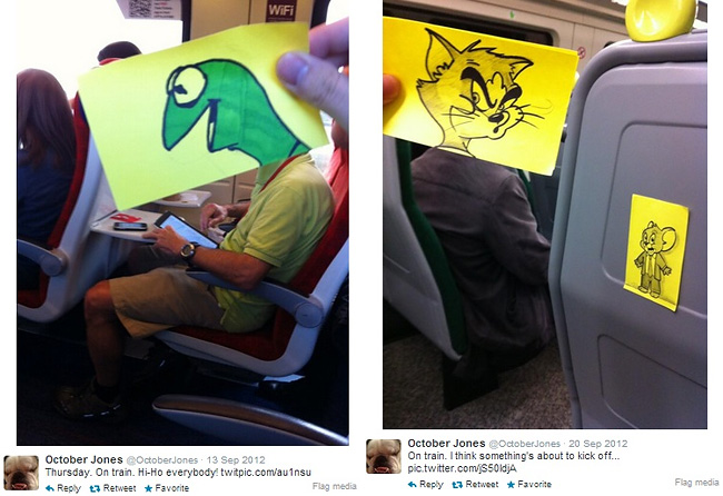 823 Artist Turns Train Passengers Into Funny Characters With His Doodles