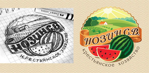 Importer of watermelons logo design 2 Good Sketching Skills Make Great Logos