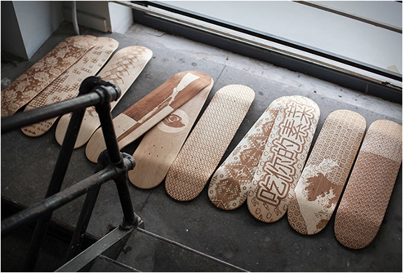 magnetic kitchen skate decks 5 Magnetic Kitchen Laser Engraved Decks