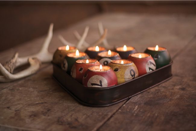 pool ball candle holder large 650x434 Pool Ball Candle Holder