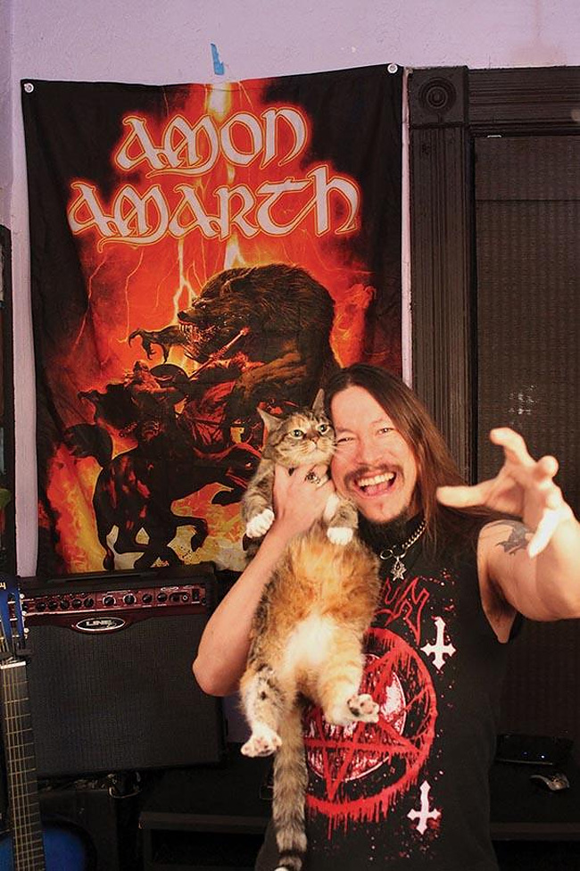35 Metal Cats: Hardcore Metal Musicians Pose With Their Cats