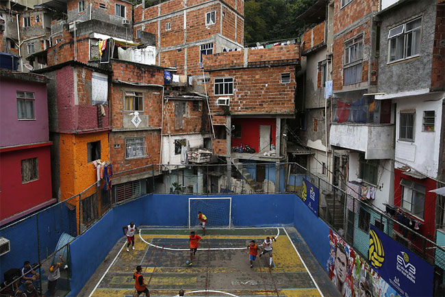 1103 Soccer Match in Rio de Janeiros Slum