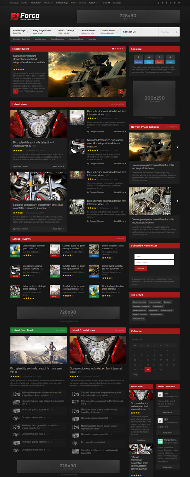 forca screenshot Best WordPress Gaming Themes