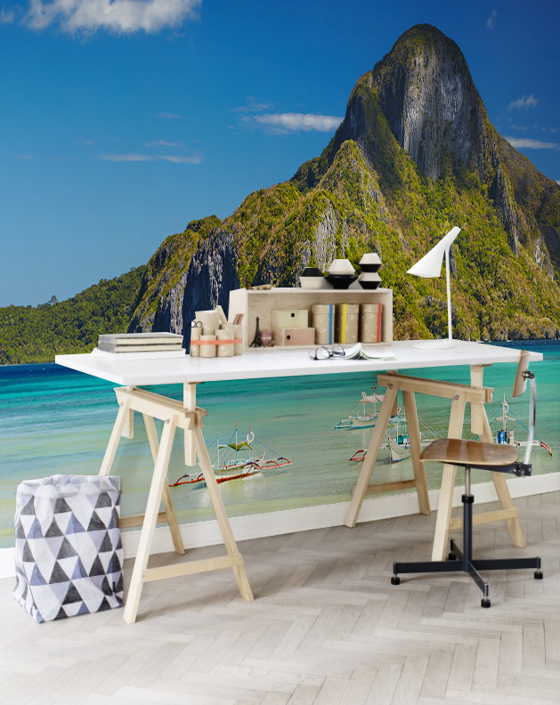 El Nido Bay Wall Mural by PIXERS Amazing Wall Murals That Will Make Your Room Look Bigger