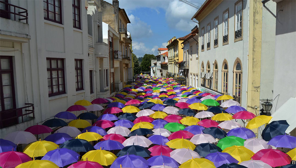 276 Umbrella Sky in Agueda, Portugal