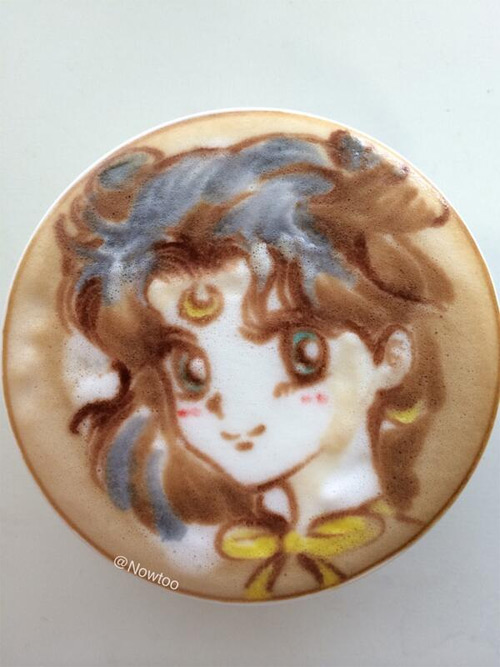 Colorful Caffe Latte Art Sailor Moon Colorful Caffe Latte Art