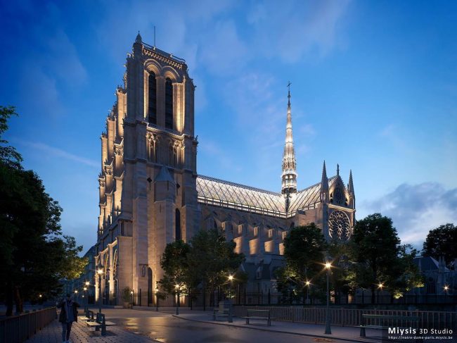 Concepts Showing How The Notre Dame Spire Could Look After