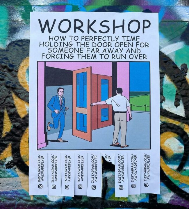 Artist Makes Super Awkward Flyers And Hang Them In The Streets Design