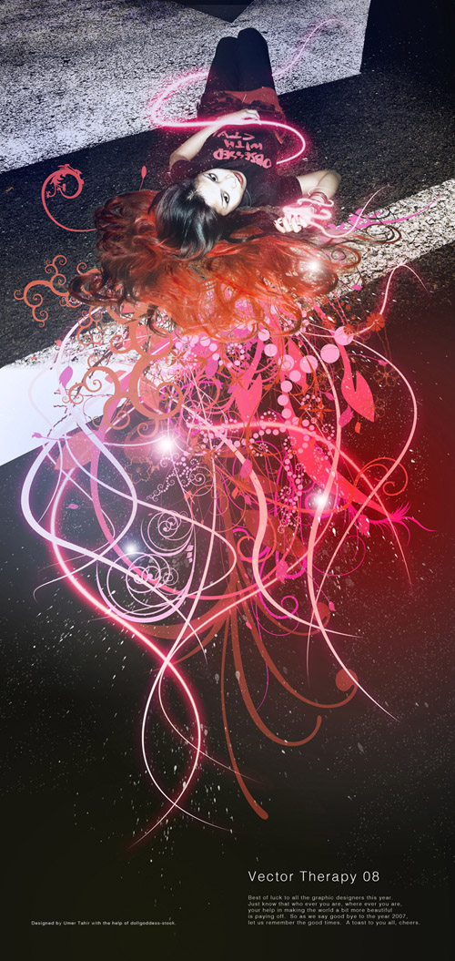 Experimental piece meant to wish all the graphic designers a happy and a prosperous new year.