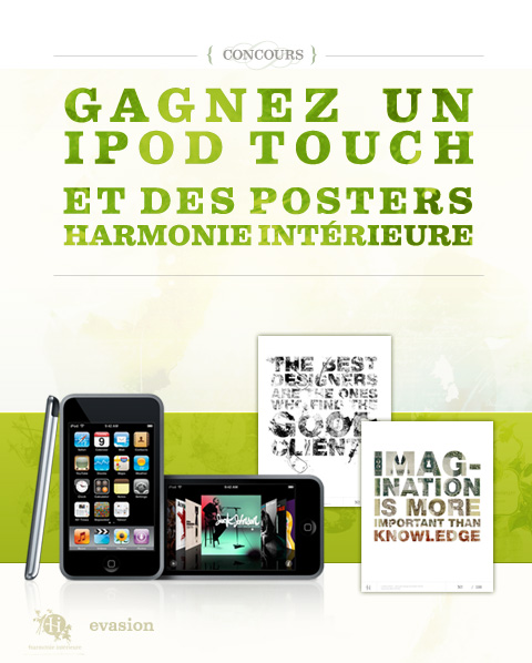 Take part in the contest and win 8Gb iPod Touch! concoursevasion Take part in the contest and win 8Gb iPod Touch!