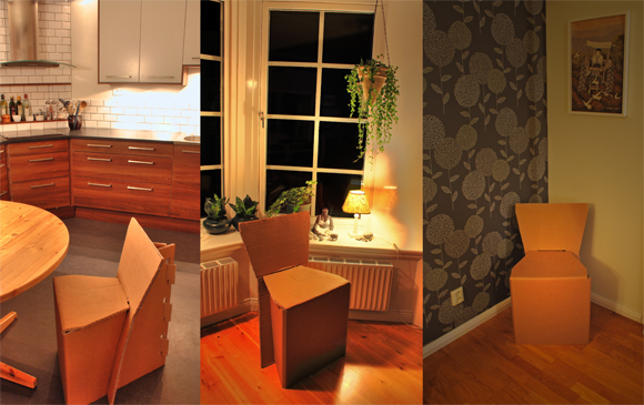 3chairs Cool design chairs in cardboard!