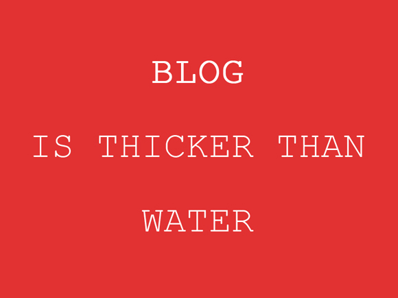 blog is thicker than water by ignant Blog is thicker…