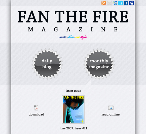 ftfhome Fan the Fire Magazine redesign