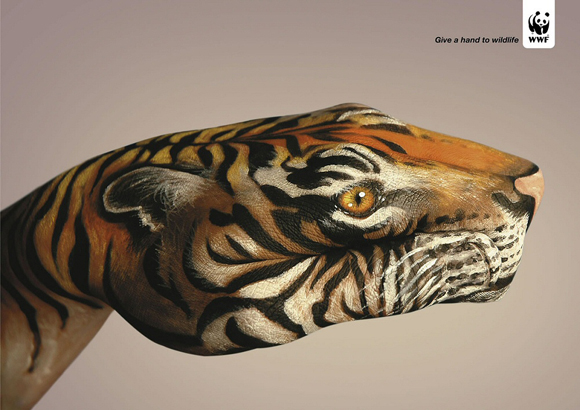 wwftigre small give a hand to wildlife campaign