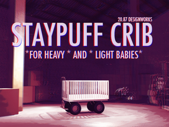 CRIB01M Staypuff Crib by 20.87 estúdio