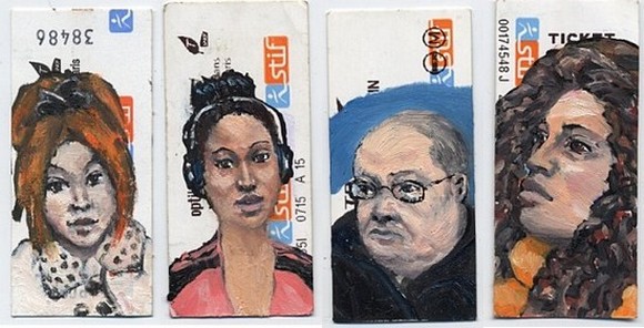 LucGrateau03 Subway Ticket Portraits