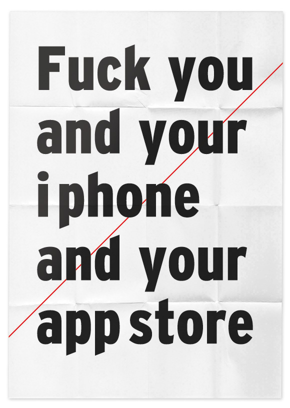 Poster fu ckiphone 1 F ck you and your iphone