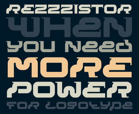 Rezzzistor pic on Design You Trust Rezzzistor Modular font Rezzzistor