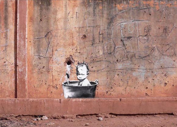 banksy1 Banksy spotted in Africa