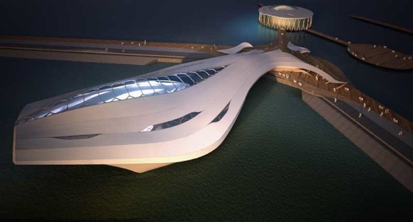 fluidamphibianpavilion1 Modern Architecture   Stunning Whale like Structure