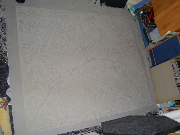 paris map3 Paris Map Linocut