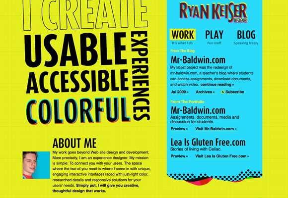 popping2 Webdesign Trend Hunting – 27 Bright Websites Using Popping Colors