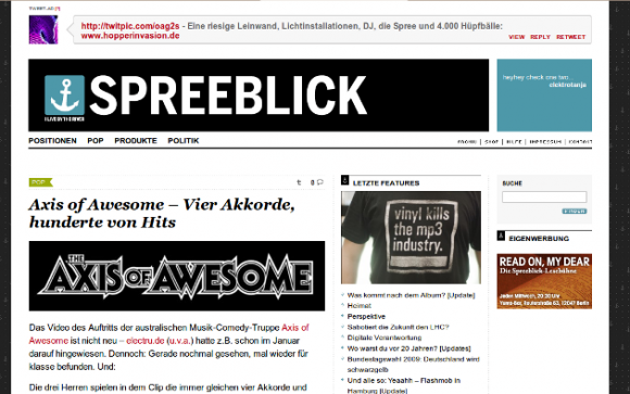 spreeblick.com pic on Design You Trust spreeblick.com Showcase of popular German blogs