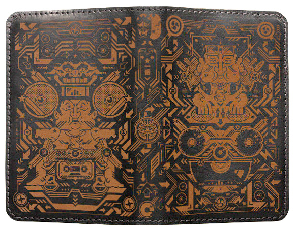 stubbornsideburn.com Black Moleskine engraved leather cover