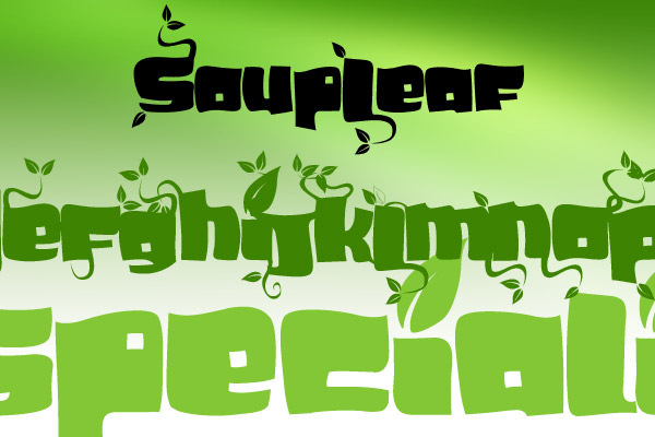 02soupleaf 3 creative free fonts for your projects