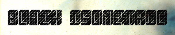 Wednesday free 3D fonts 05blackisometric Wednesday free 3D fonts