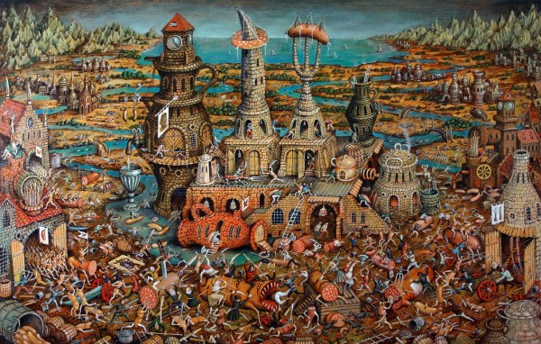 20100728 uprising of sausages and hot dogs600x382 pic on Design You Trust 20100728 uprising of sausages and hot dogs600x382 Paintings by Sergey Tyukanov