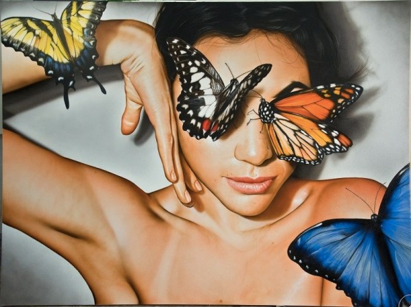 20100731 blueorchid butterflies600x448 pic on Design You Trust 20100731 blueorchid butterflies600x448 50 Incredible Paintings by Victor Rodriguez