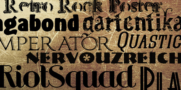 free retro fonts