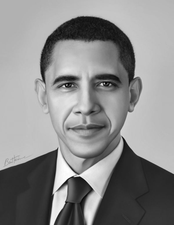 Barack Obama Portrait by BenHeine pic on Design You Trust Barack Obama Portrait by BenHeine 50 Drawings Inspired on Barack Obama