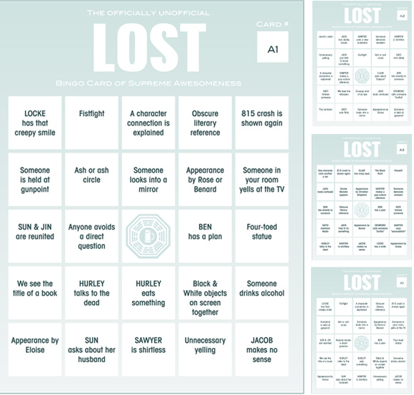 BingoCardsADYT 01 pic on Design You Trust BingoCardsADYT 01 LOST bingo cards Free pdf download