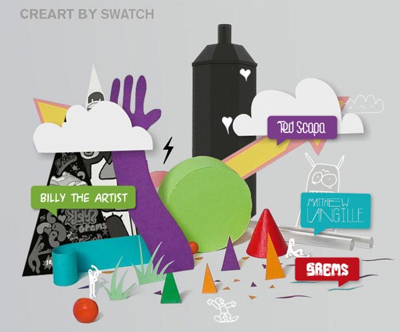 Swatch Creart, a series of watches decorated by international artists CREART Swatch Creart, a series of watches decorated by international artists