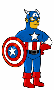 CaptainAmericaMarvelComics pic on Design You Trust CaptainAmericaMarvelComics MASHUP – 50 Marvel Super Heroes as Simpson’s characters