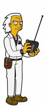DocBrownBackToTheFuture the simpsons plagiarizes celebrities
