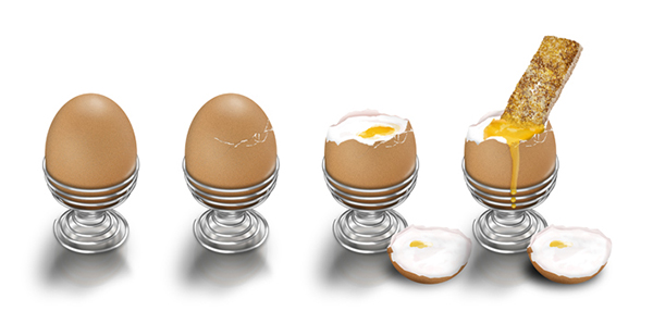 Egg journey Photoshop illustrations