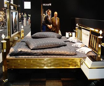 GoldenBed JadoStellStyle Golden Bed   Gold coated bed by Jado Steel Style