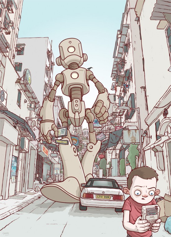 IllustrationsandgiantRobots1550x763 Illustrations and giant Robots – Nick Hammo Hamilton