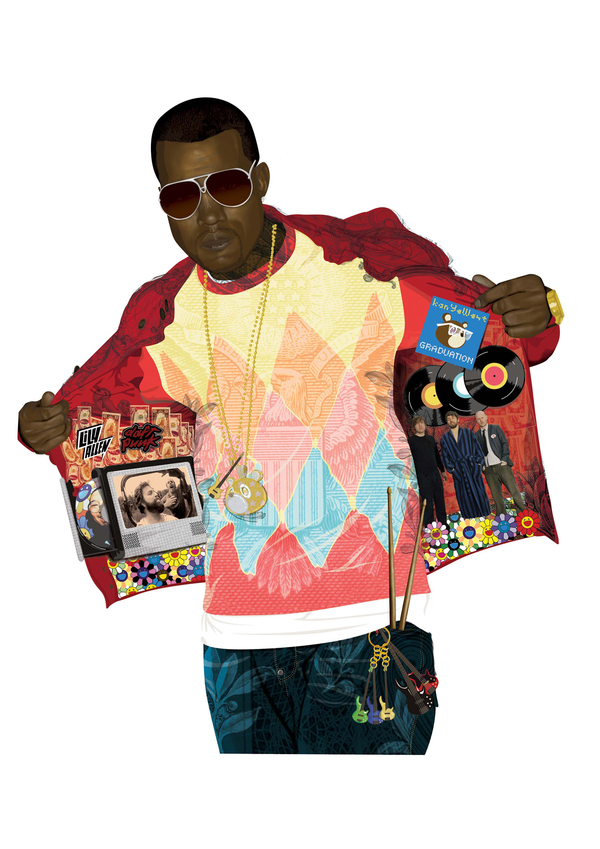 KanyeWestfortheGuardianGigGuide.Illustratorandphotoshop.AllworkcopyrightAmICollectiveandortheirrespectiveclients Weekly Cretiques #003