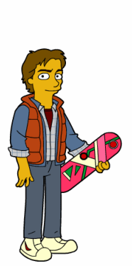 MartyMcFlyBackToTheFuture the simpsons plagiarizes celebrities