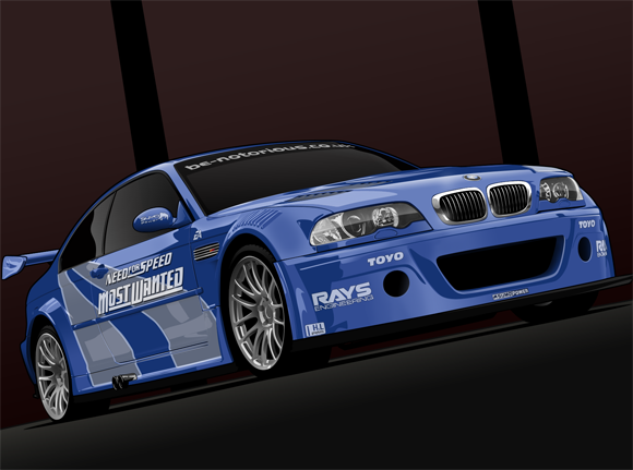 Need For Speed BMW M3 GTR by me myself pic on Design You Trust Need For Speed BMW M3 GTR by me myself 60 Car Drawings in Vector