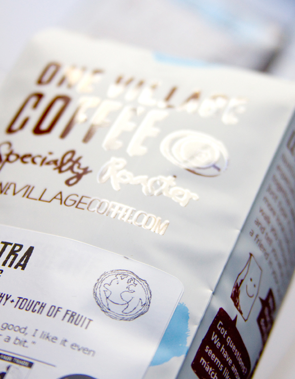OVC FoilLogo 01 New Bags for One Village Coffee