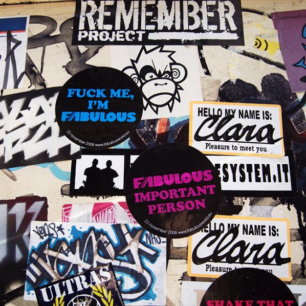 Stickers in Amsterdam R0011617 Stickers in Amsterdam