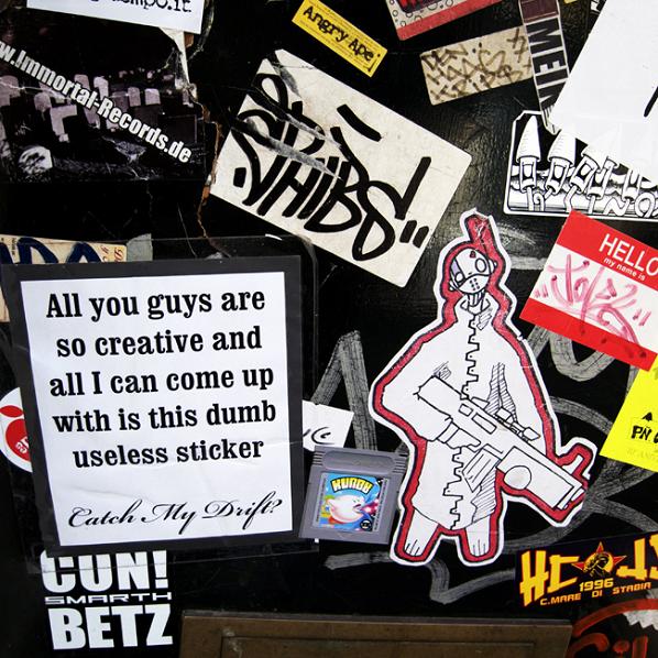 Stickers in Amsterdam R0011619 Stickers in Amsterdam