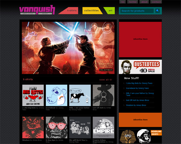 VanquishShop 01 Vanquish   Tees, Toys, Art
